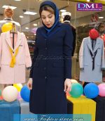 مانتو شلوار اداری کد 96 کرپ سرمه ای