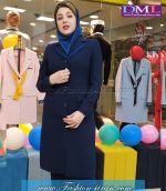 مانتو شلوار اداری کد 96 کرپ سرمه ای - Image 3