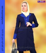 مانتو شلوار فیونا سرمه ای تیره آبی کد 98 - Image 3