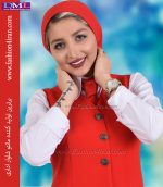 کت سارافون کرپ قرمز کد 99