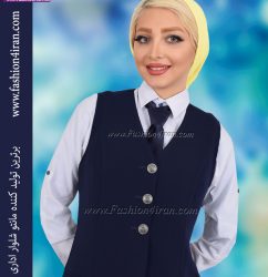 کت سارافون کرپ سرمه ای کد 99