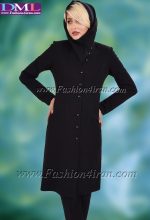 مانتو شلوار کد 74 سوپر فیونا مشکی - Image 2