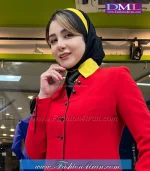 مانتو تک کرپ قرمز کد 74