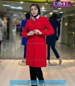 مانتو تک کرپ قرمز کد 74 - Image 2