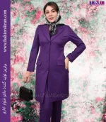 مانتو شلوار فاستونی ترک بنفش کد 112 - Image 4