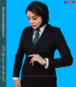 مانتو شلوار فاستونی ترک مشکی کد 112 - Image 3