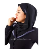 مانتو شلوار اداری کرپ سرمه ای کد61 - Image 3