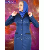 مانتو شلوار فرم کد97 فاستونی ترک آبی - Image 3