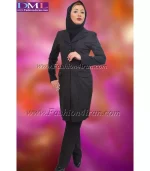 مانتو شلوار نوک مدادی سرمه ای کد 98 - Image 4