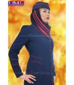 مانتو شلوار اداری فیونا آبی قرمز کد56 - Image 2