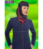 مانتو شلوار اداری فیونا آبی قرمز کد56 - Image 5