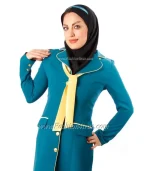 مانتو شلوار کد 90 کرپ کله غازی طلایی - Image 4