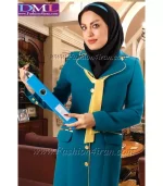 مانتو شلوار کد 90 کرپ کله غازی طلایی