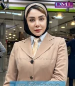 مانتو شلوار کرپ کرم کد 96 - Image 4