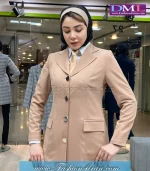 مانتو شلوار کرپ کرم کد 96