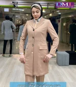 مانتو شلوار کرپ کرم کد 96 - Image 3