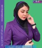 مقنعه حریر بنفش کد 38