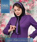 مقنعه کراواتی حریر بنفش کد41