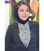 کت تک زنانه فاستونی سرمه ای یقه طوسی
