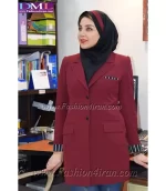 کت شلوار زرشکی کد 110 - Image 5