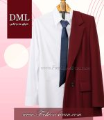 کراوات زنانه ساتن سرمه ای کد1