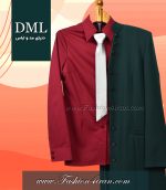 شومیز زنانه زرشکی یقه مردونه کد201