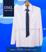 کراوات زنانه ساتن سرمه ای کد1 - Image 2