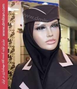 کلاه مهمانداری سرتخت مغزی طلایی