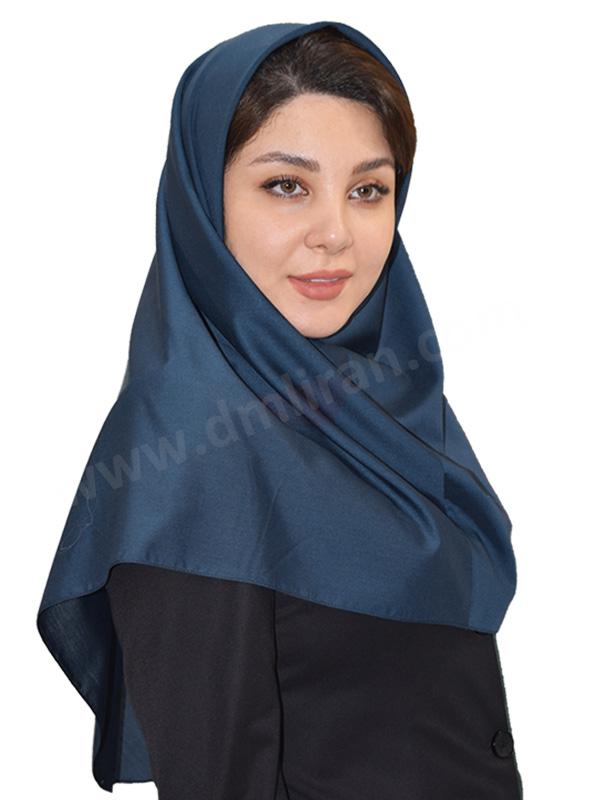 مقنعه نخی ساده کد ۱۰ - رنگ آبی درباری