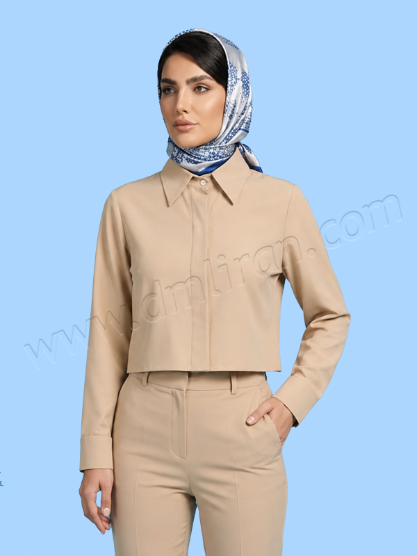 شومیز کراپ کرم مدل ۲۰۲